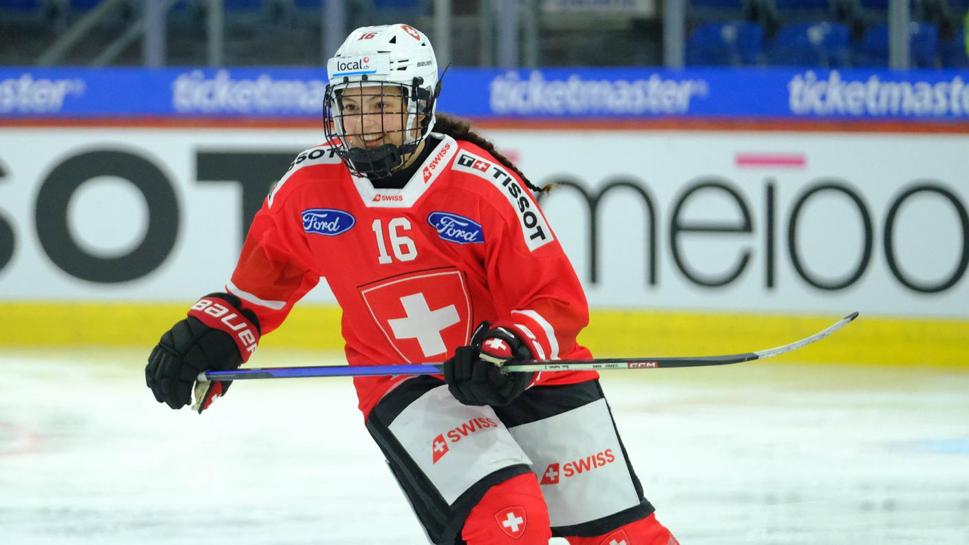 Con la maglia della Nazionale svizzera