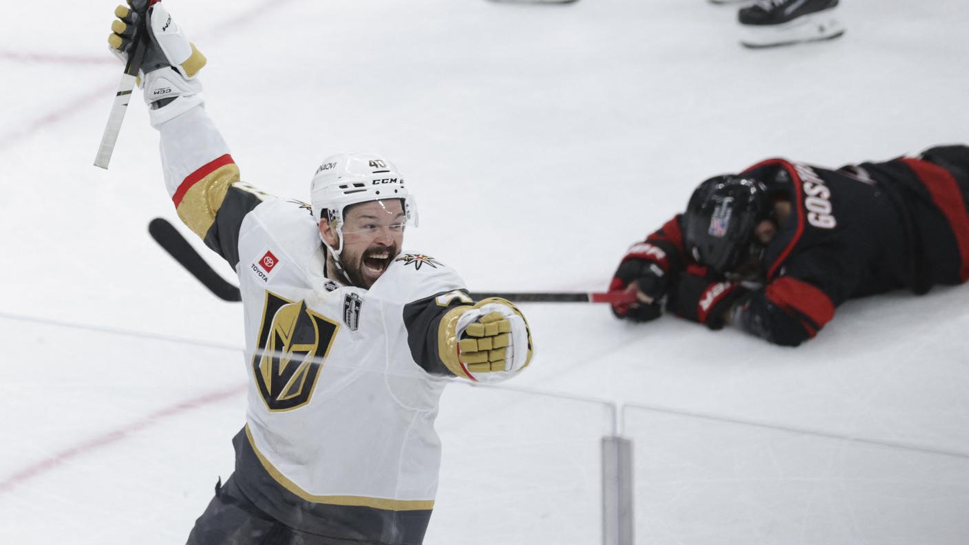 L'esultanza di Hertl per la rete della vittoria