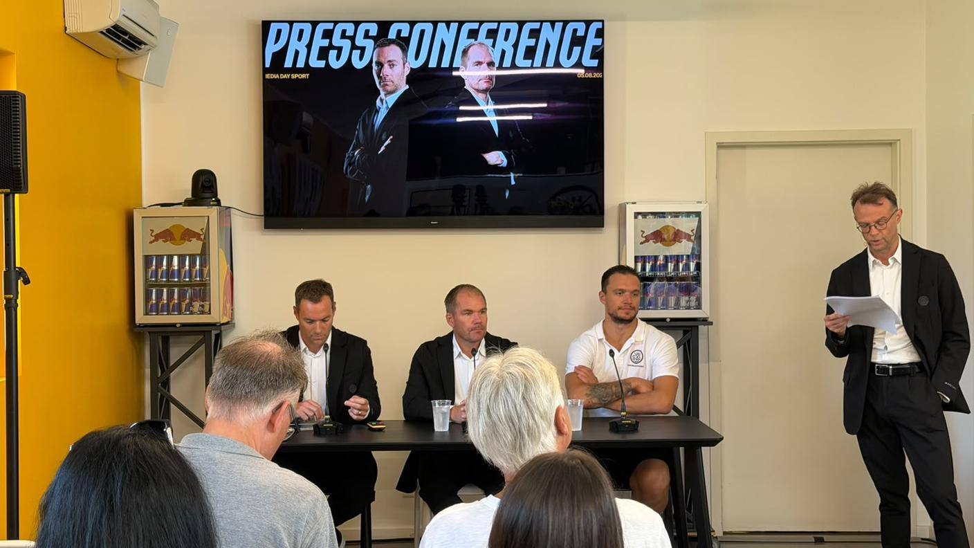 Un momento della conferenza stampa