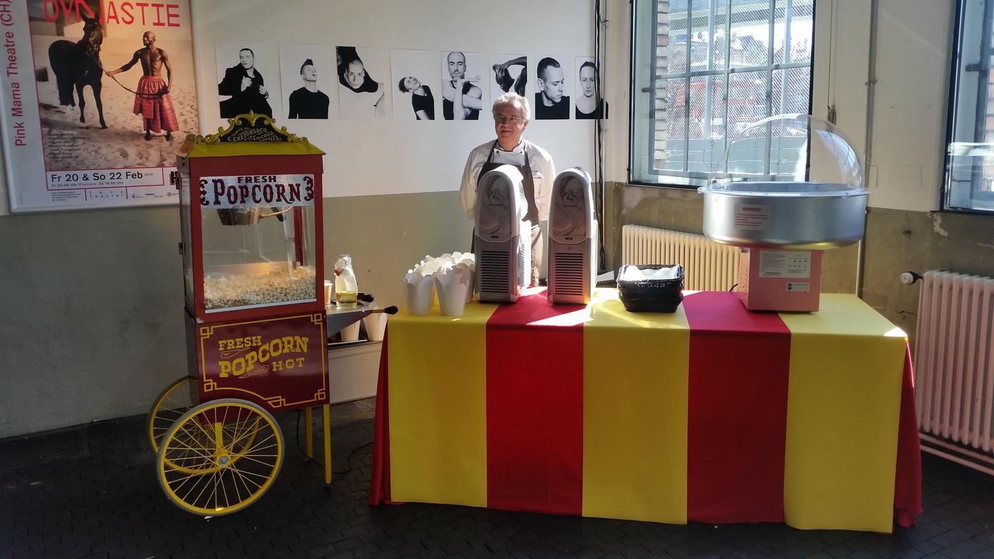 Popcorn e zucchero filato