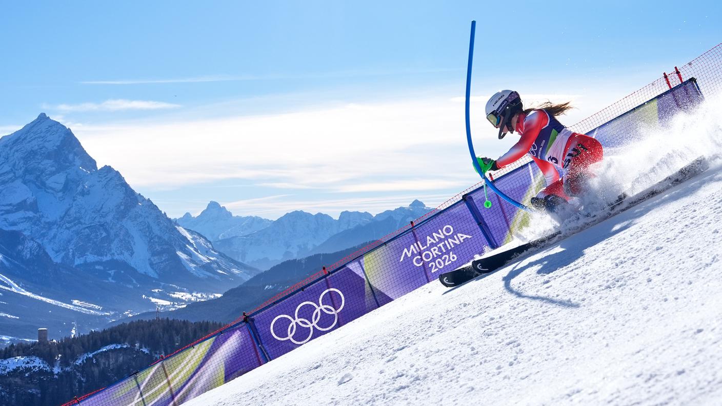 Camille Rast era quarta dopo la prima manche