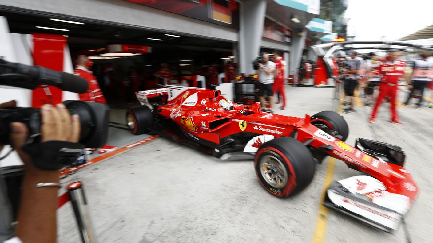 La Ferrari del tedesco è rimasta ai box