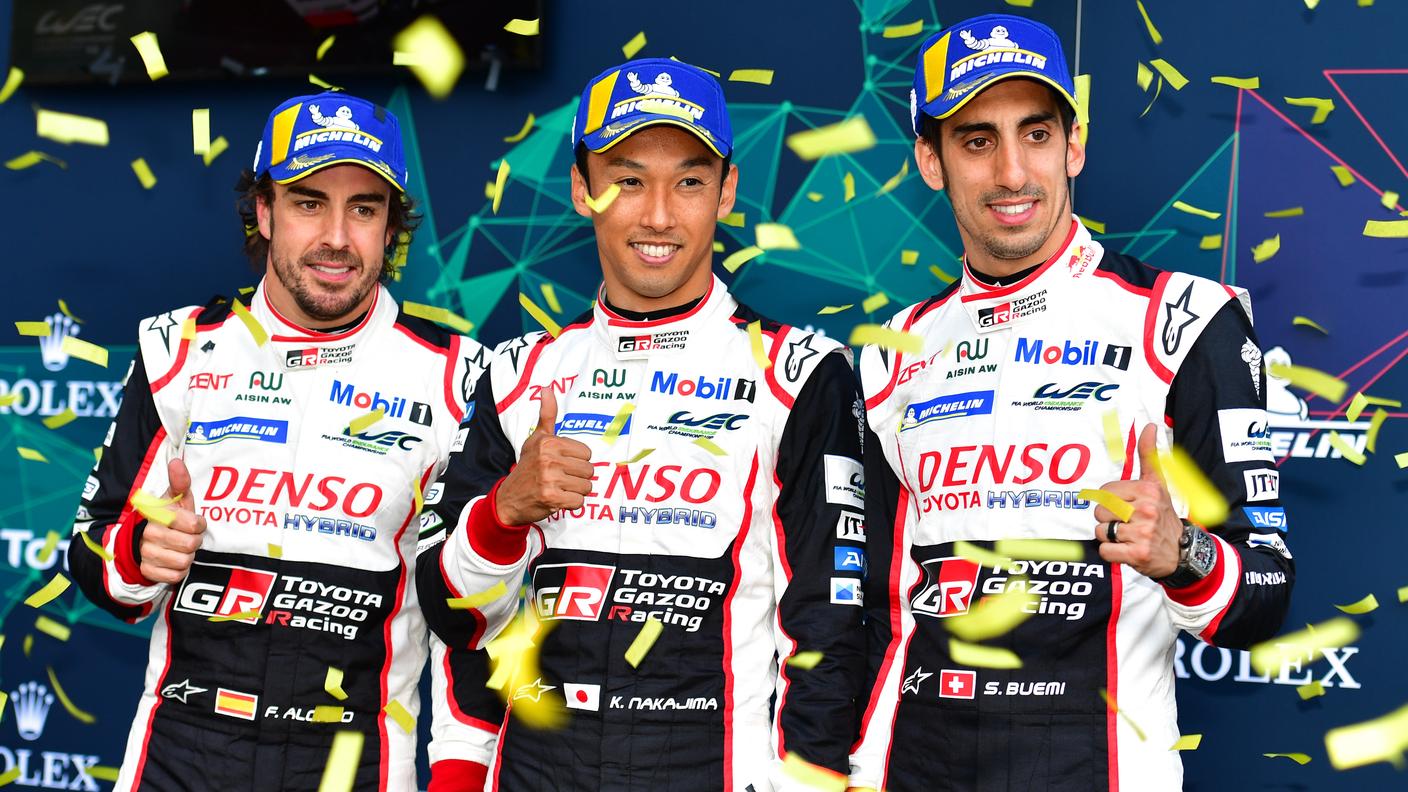 Il trio alla guida della Toyota N.8