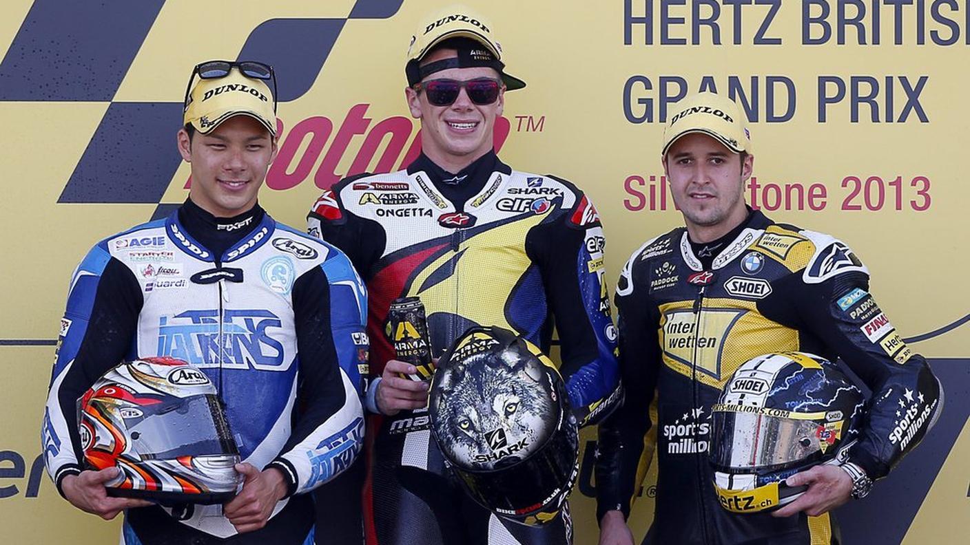 Lüthi insieme a Redding e Nakagami