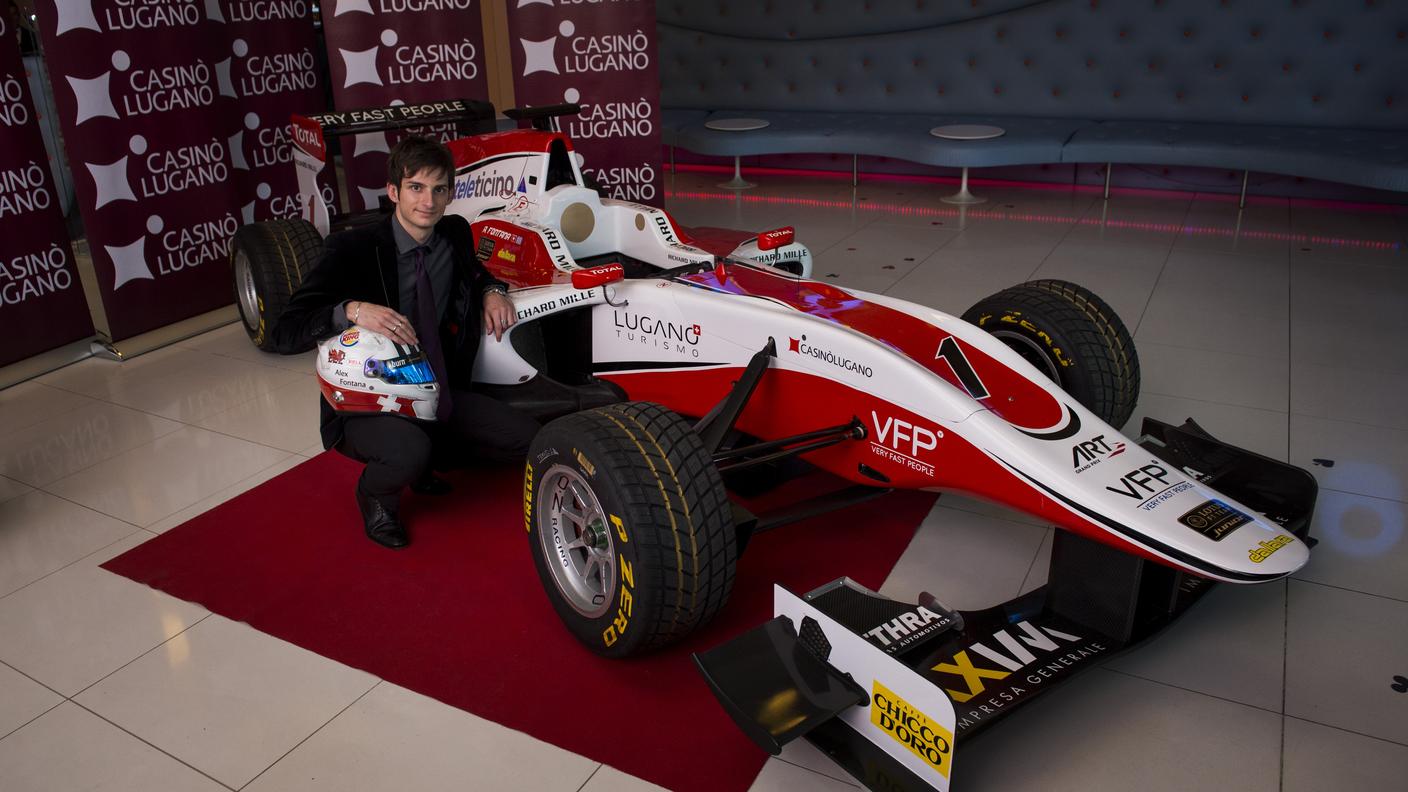Il luganese con la sua monoposto