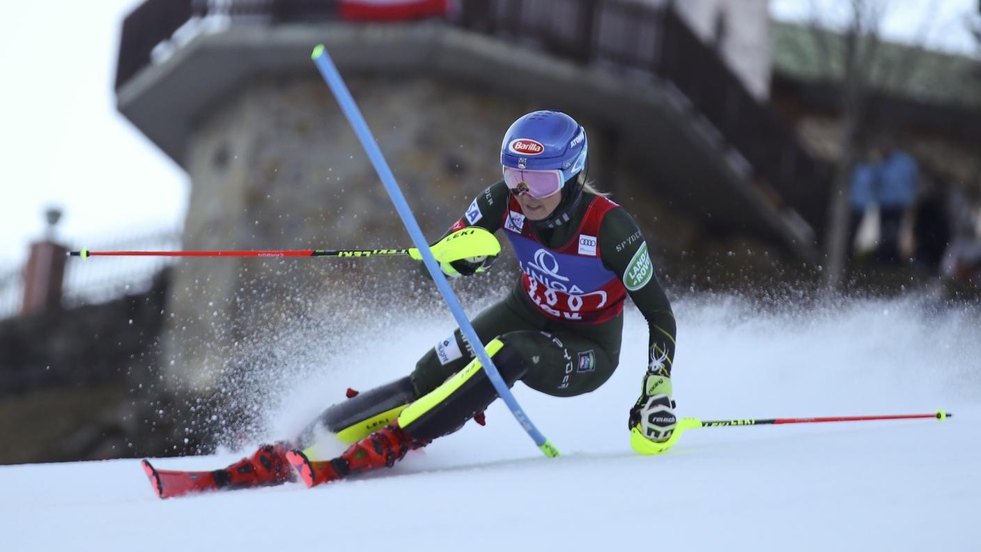 La statunitense in azione nevi austriache