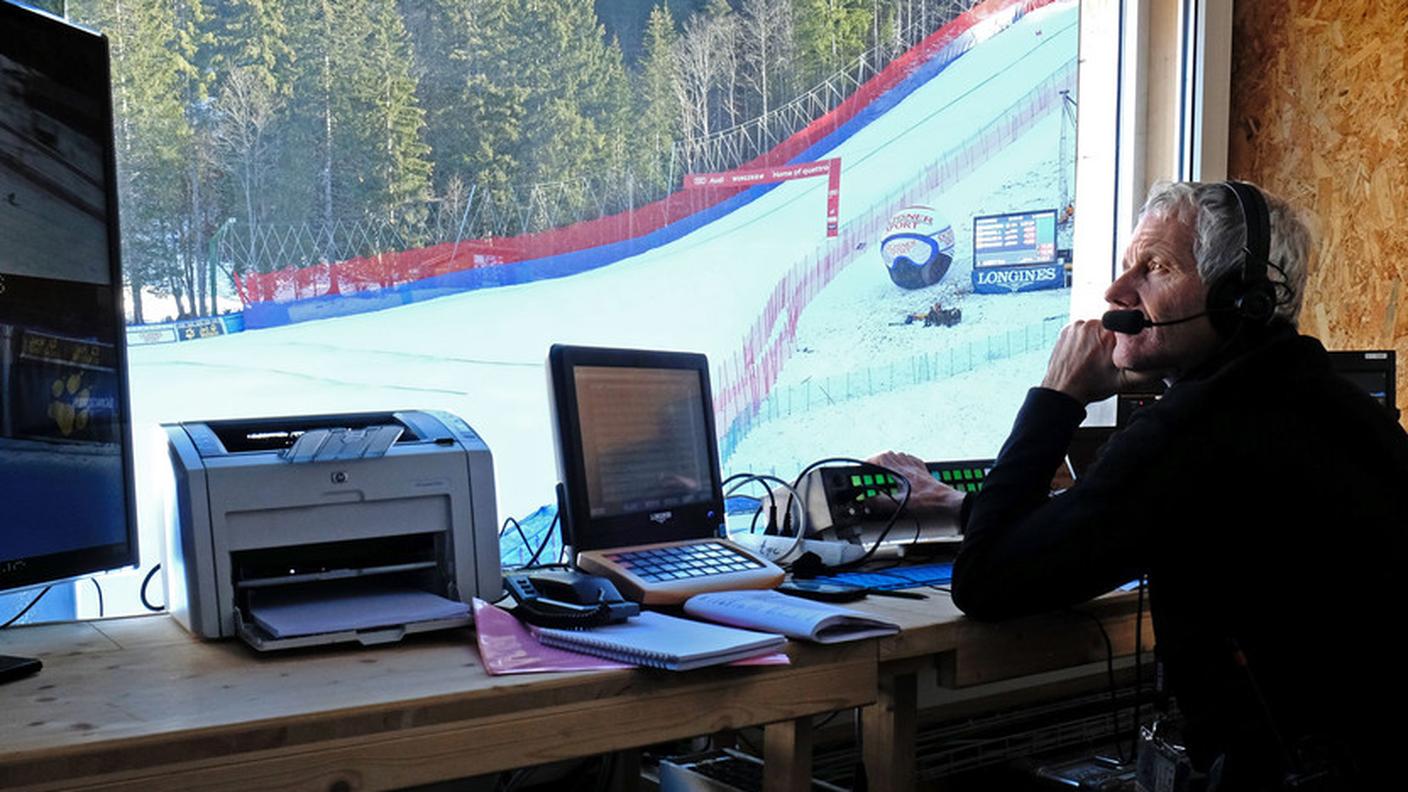 Beat Zumstein al lavoro a Wengen