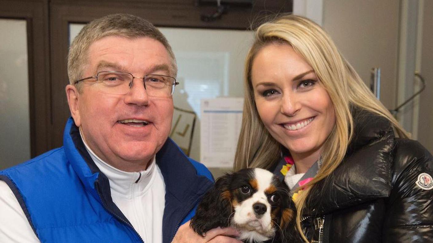 Thomas Bach con la campionessa 