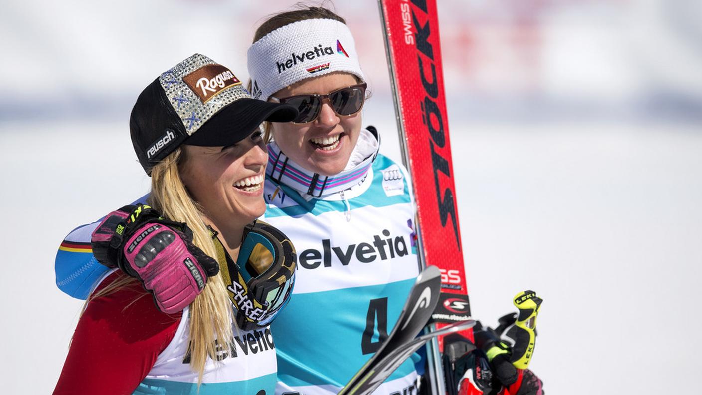 A St.Moritz lo scorso anno con Lara Gut