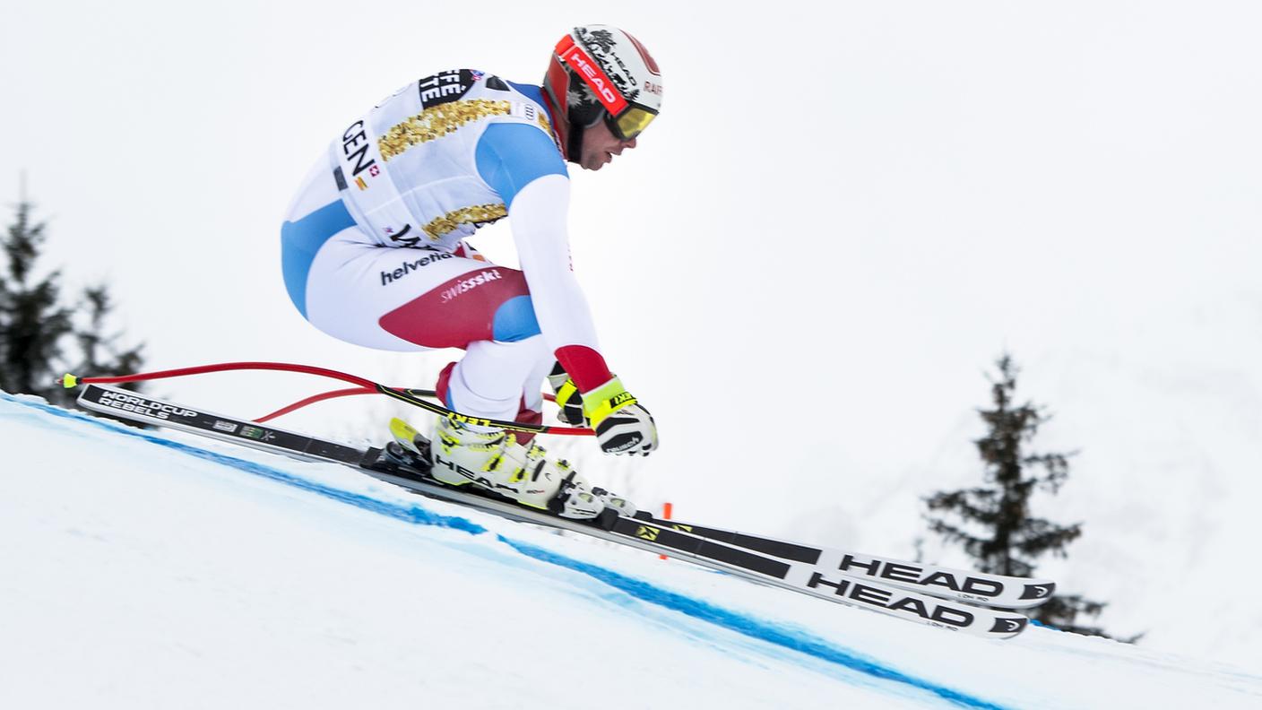 Feuz in azione nella prova accorciata