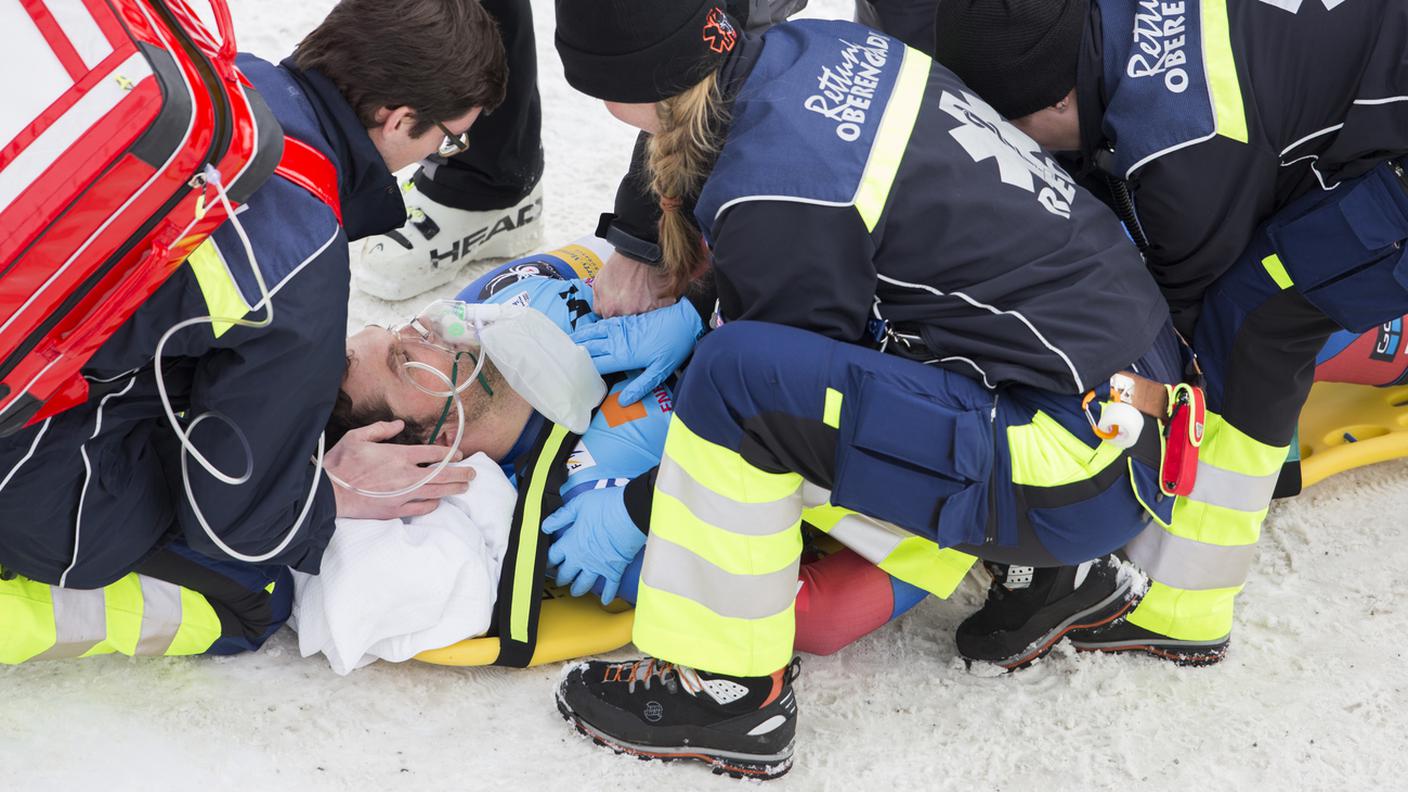 Olivier Jenot soccorso dopo la caduta