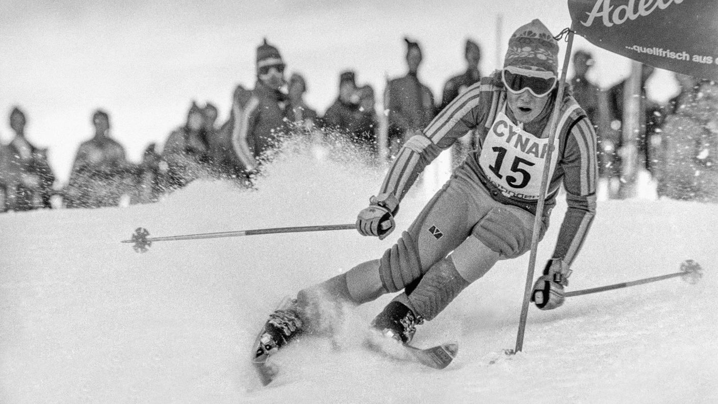 La leggenda svedese in azione sul pendio di Adelboden nel 1976