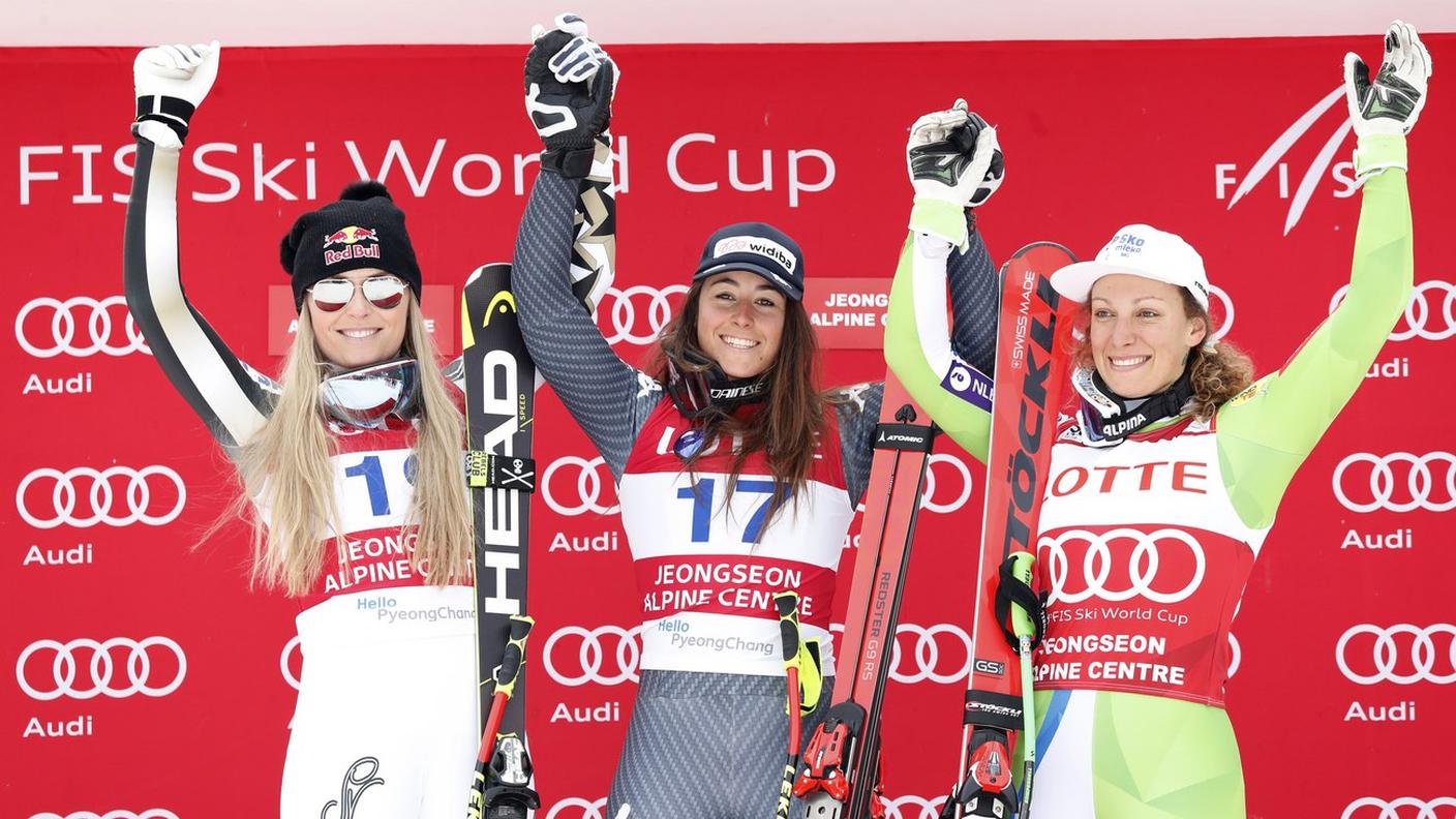 Con l'italiana ancora la Vonn e la Stuhec
