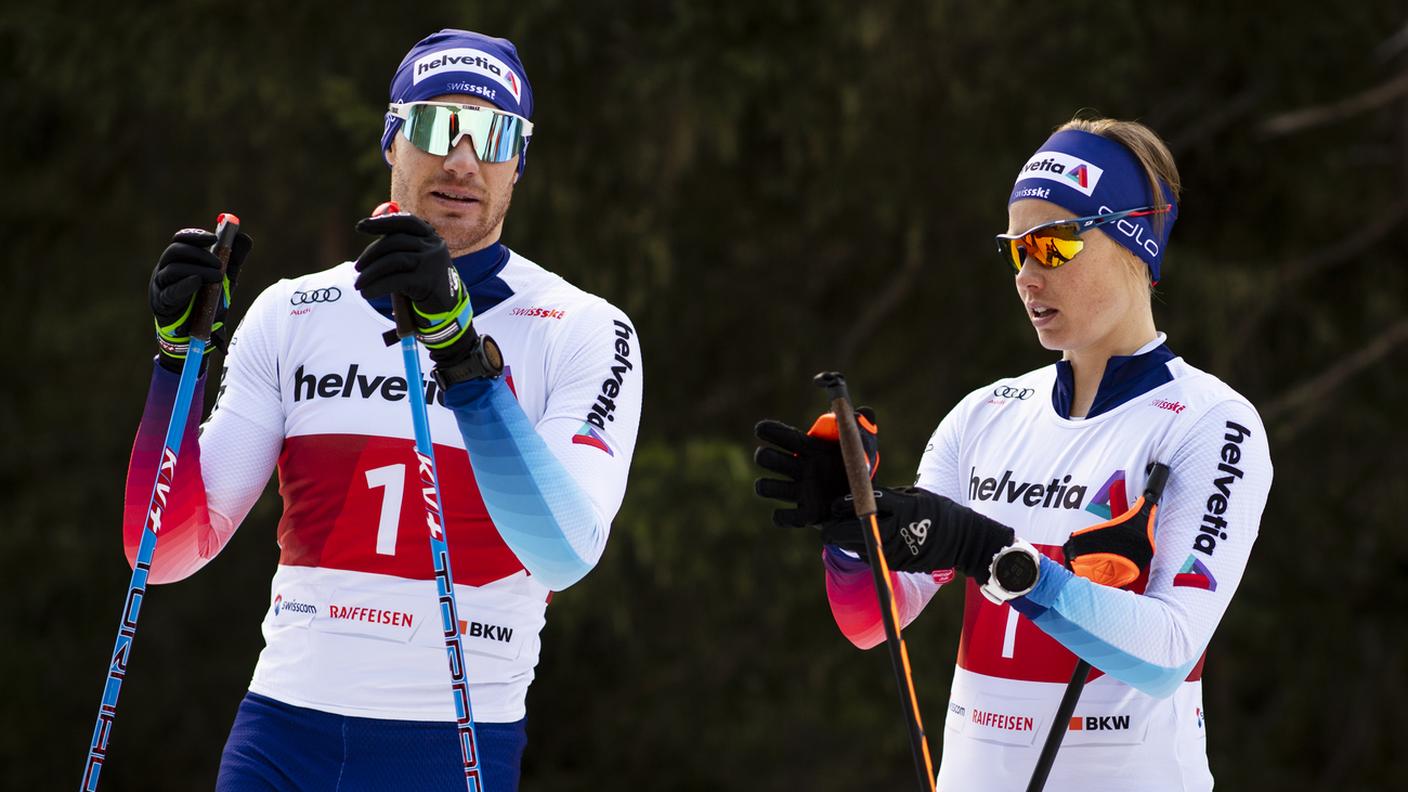 Dario Cologna e Laurien van der Graaff