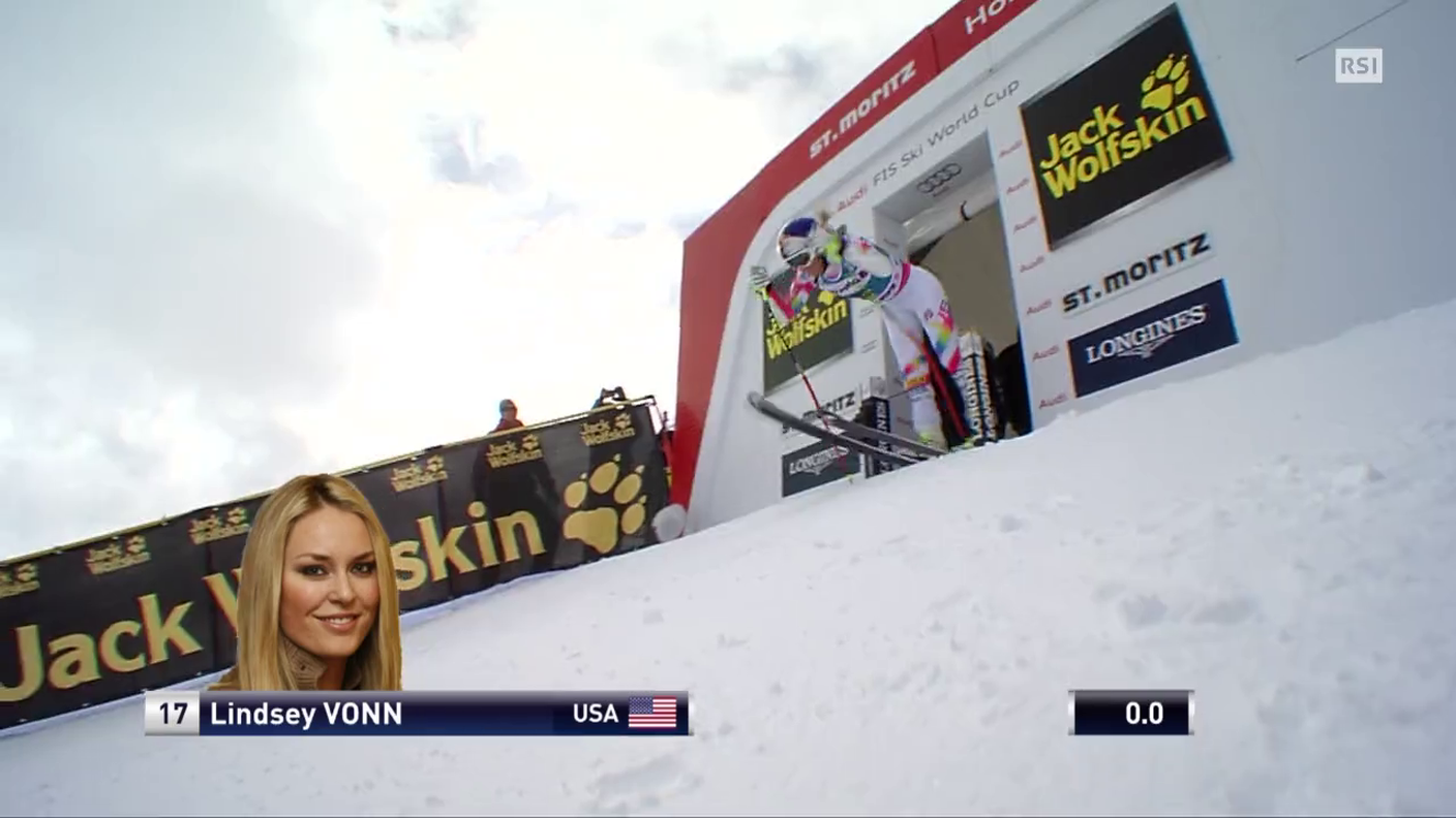 Super G di St.Moritz, la prova di Lindsey Vonn (25.01.2015)