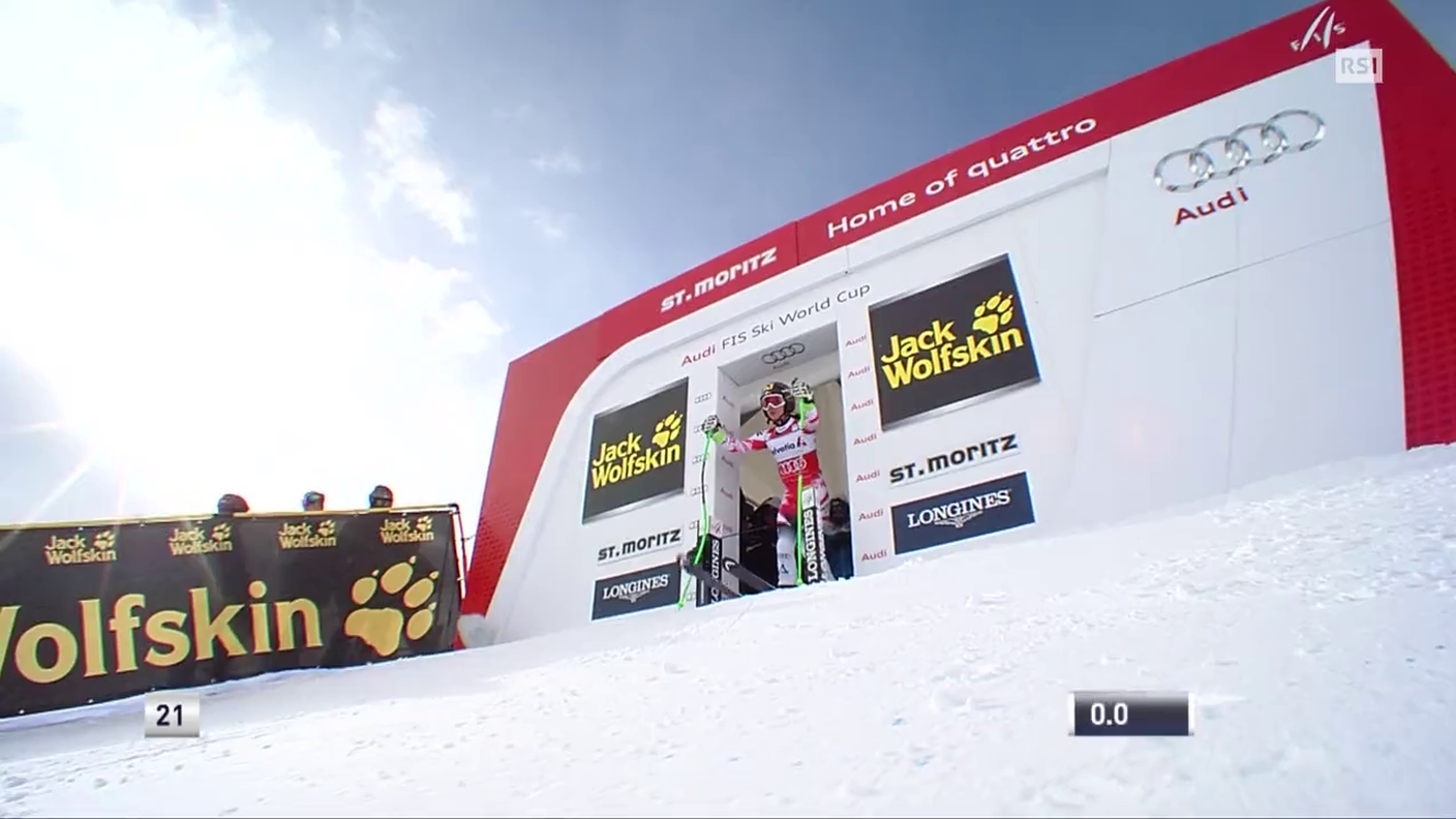 Super G di St. Moritz, la prova di Anna Fenninger (25.01.2015)