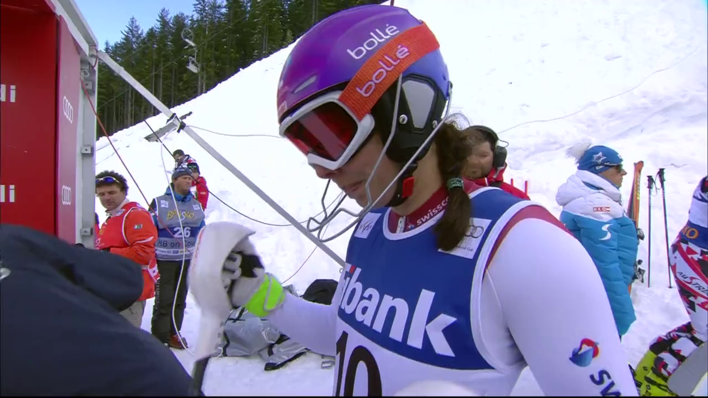 Supercombinata di Bansko, la prova di Dominique Gisin in slalom (01.03.2015)