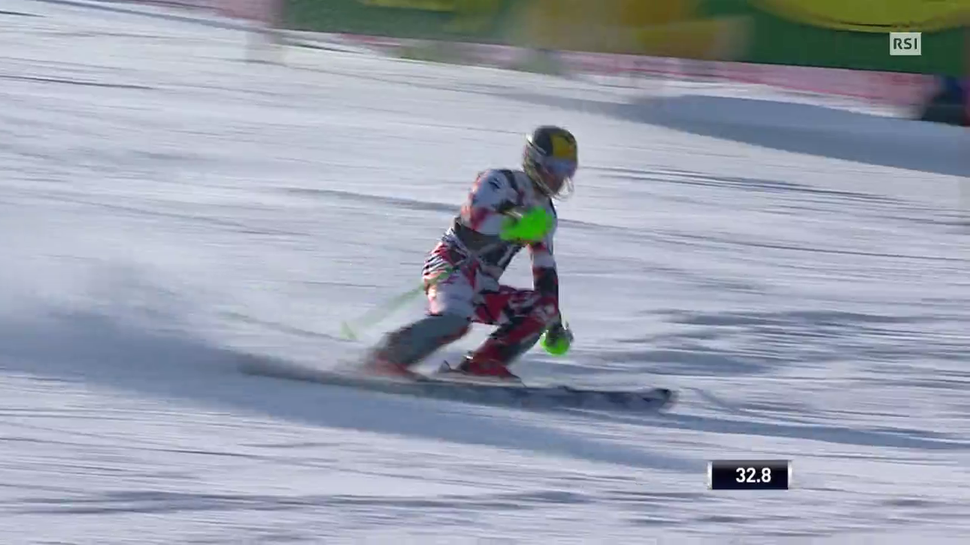 Slalom di Kranjska Gora, l'errore di Marcel Hirscher (15.03.2015)