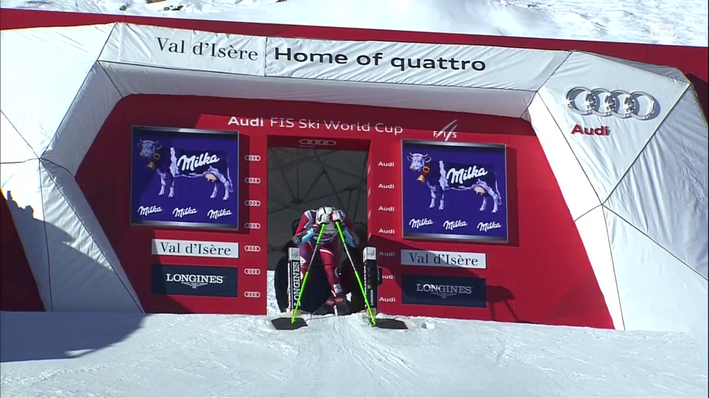 Sci alpino, la prima manche di Henrik Kristoffersen nel gigante di Val d'Isère( 12.12.2015)