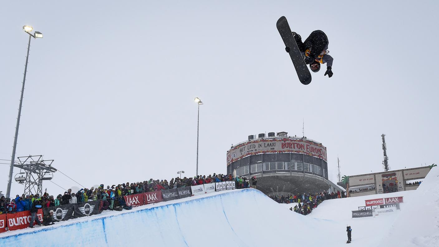 Il campione olimpico in azione a Laax