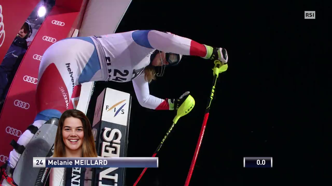 Slalom D Flachau, la 1a manche di Mélanie Meillard (10.01.2017)