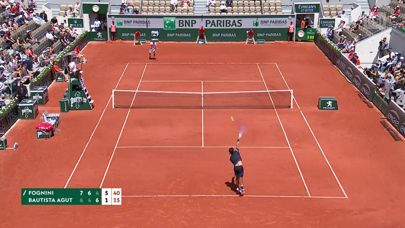 Roland Garros, le highlights di Fognini - Bautista Agut (01.06.2019)