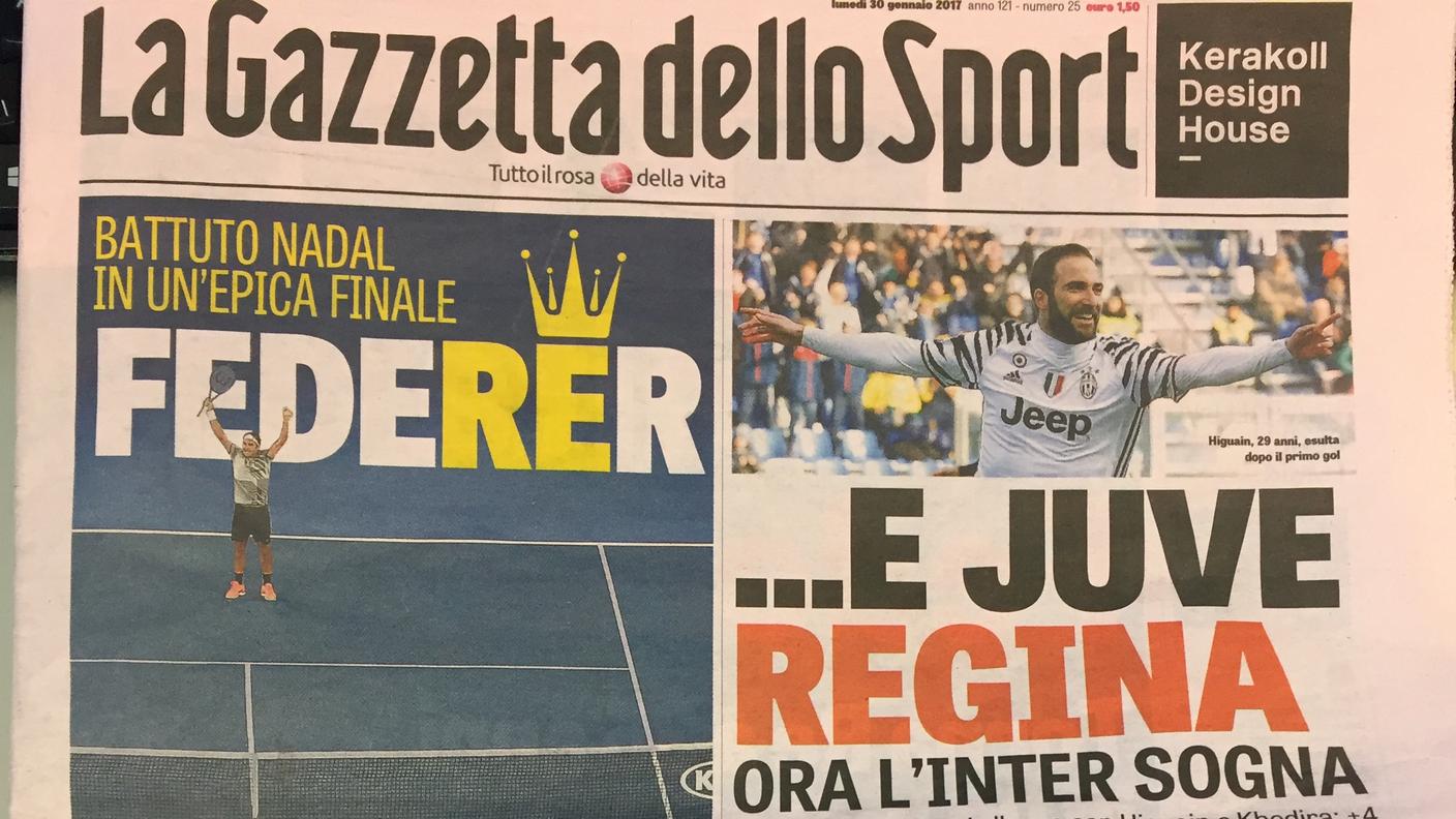 La prima de La Gazzetta dello Sport