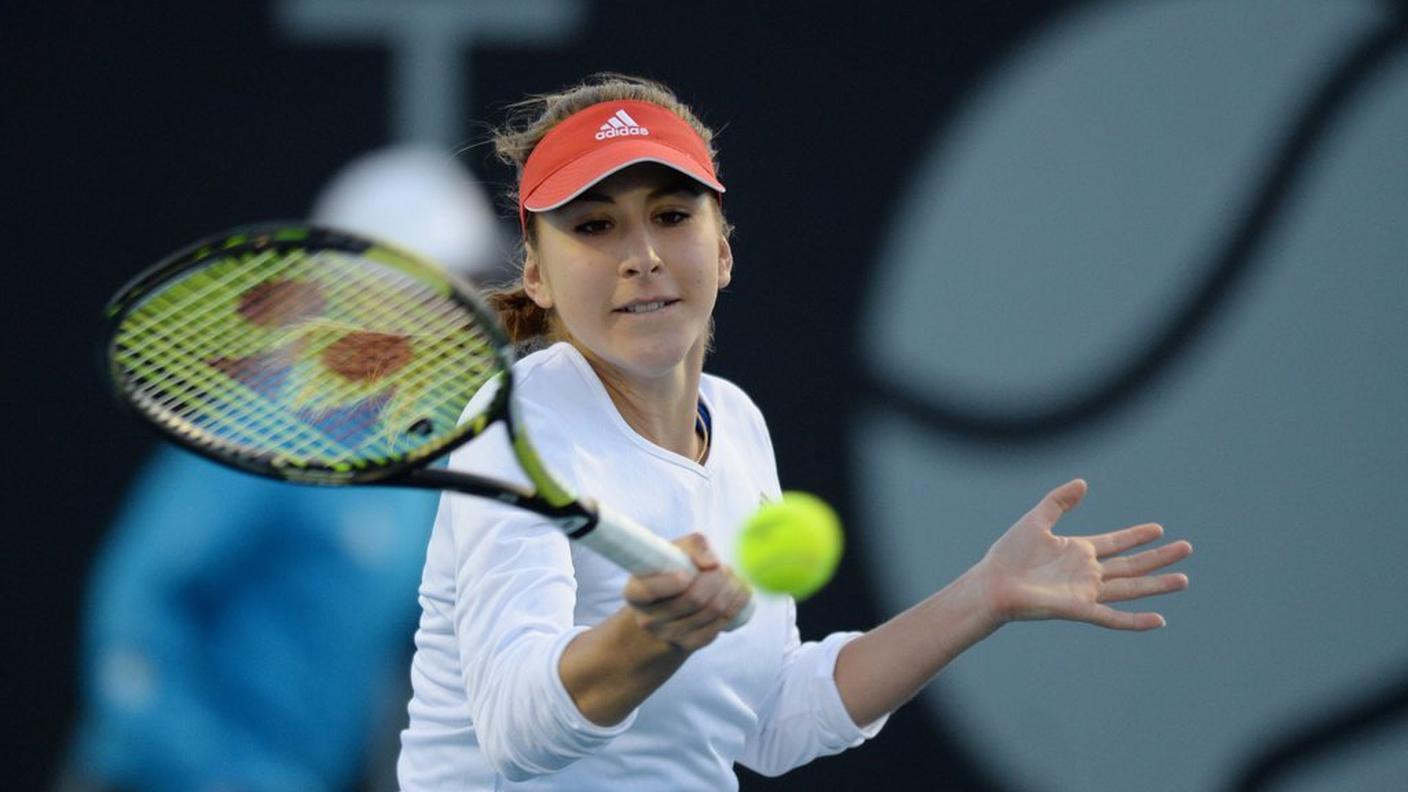 La Bencic in azione a Hobart contro la Hingis