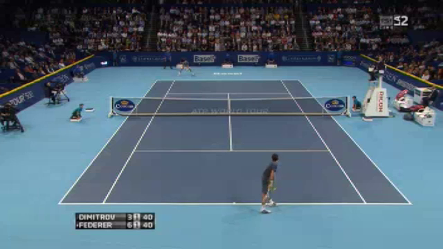 Federer - Dimitrov, il break del bulgaro