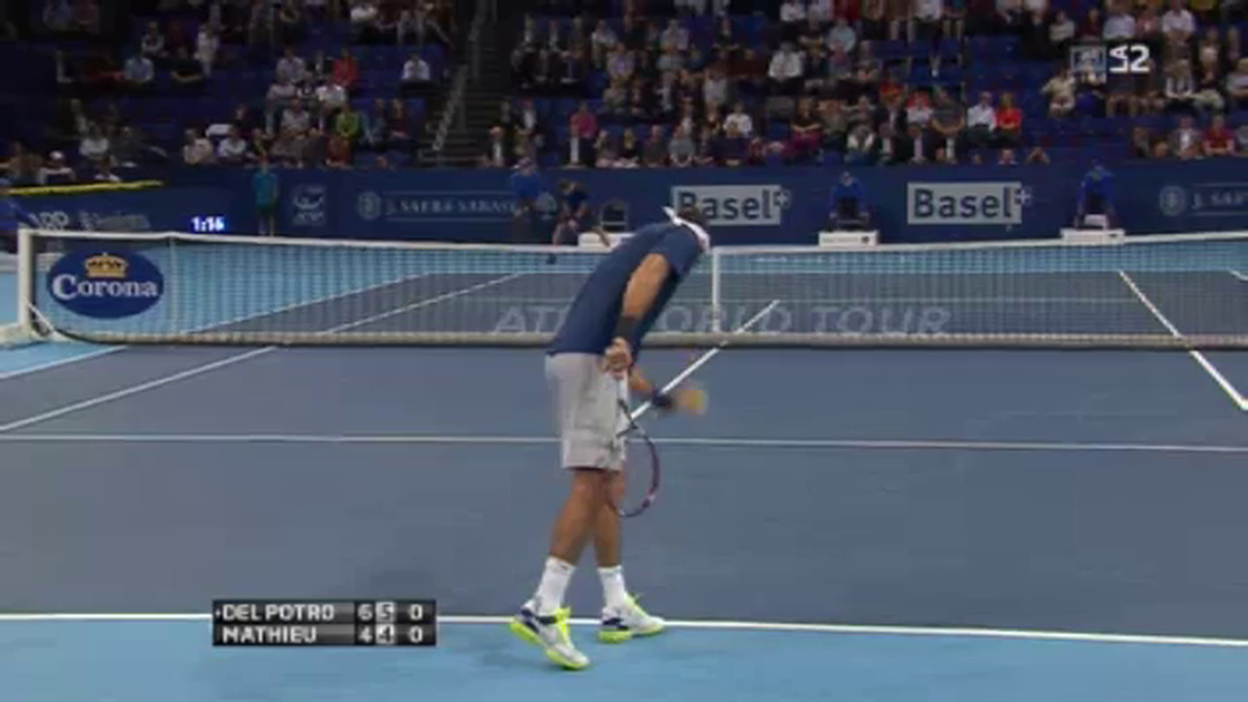 Del Potro - Mathieu, il game conclusivo