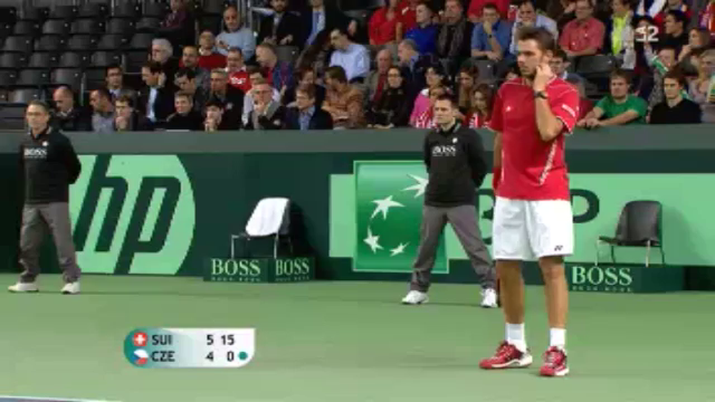 Punto spettacolare di Lukas Rosol nel primo set