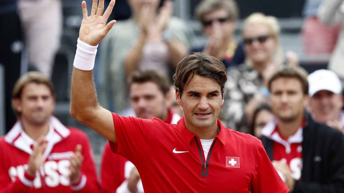 Federer applaudito da Lüthi e Wawrinka