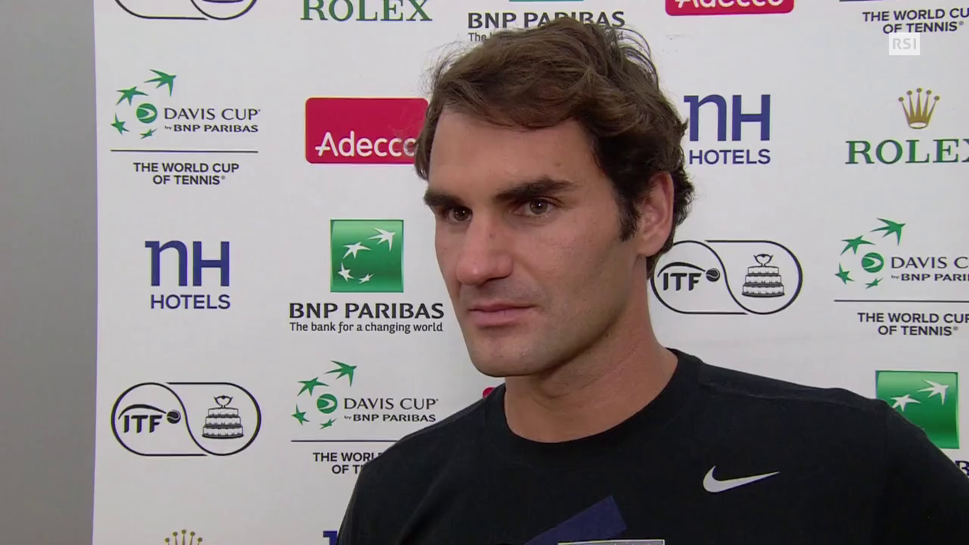 Coppa Davis, l'intervista a Roger Federer (14.09.2014)