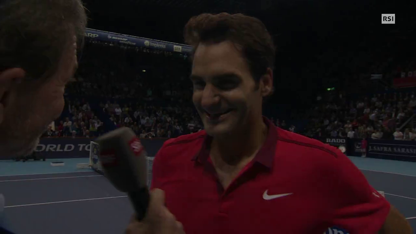 Swiss Indoors, l'intervista a Roger Federer (22.10.2014)