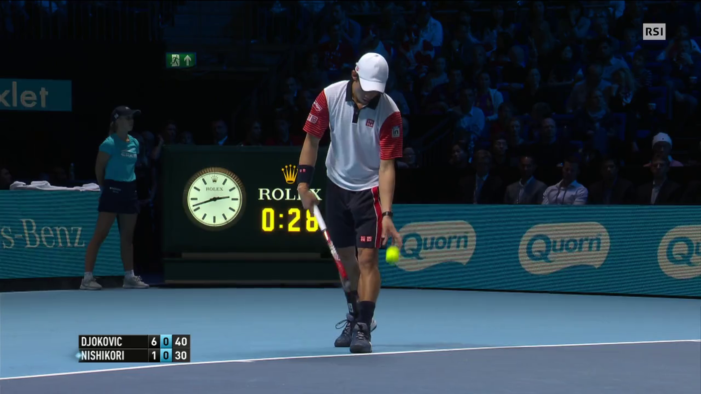 ATP Finals, highlights del secondo set di Djokovic - Nishikori (15.11.2014)