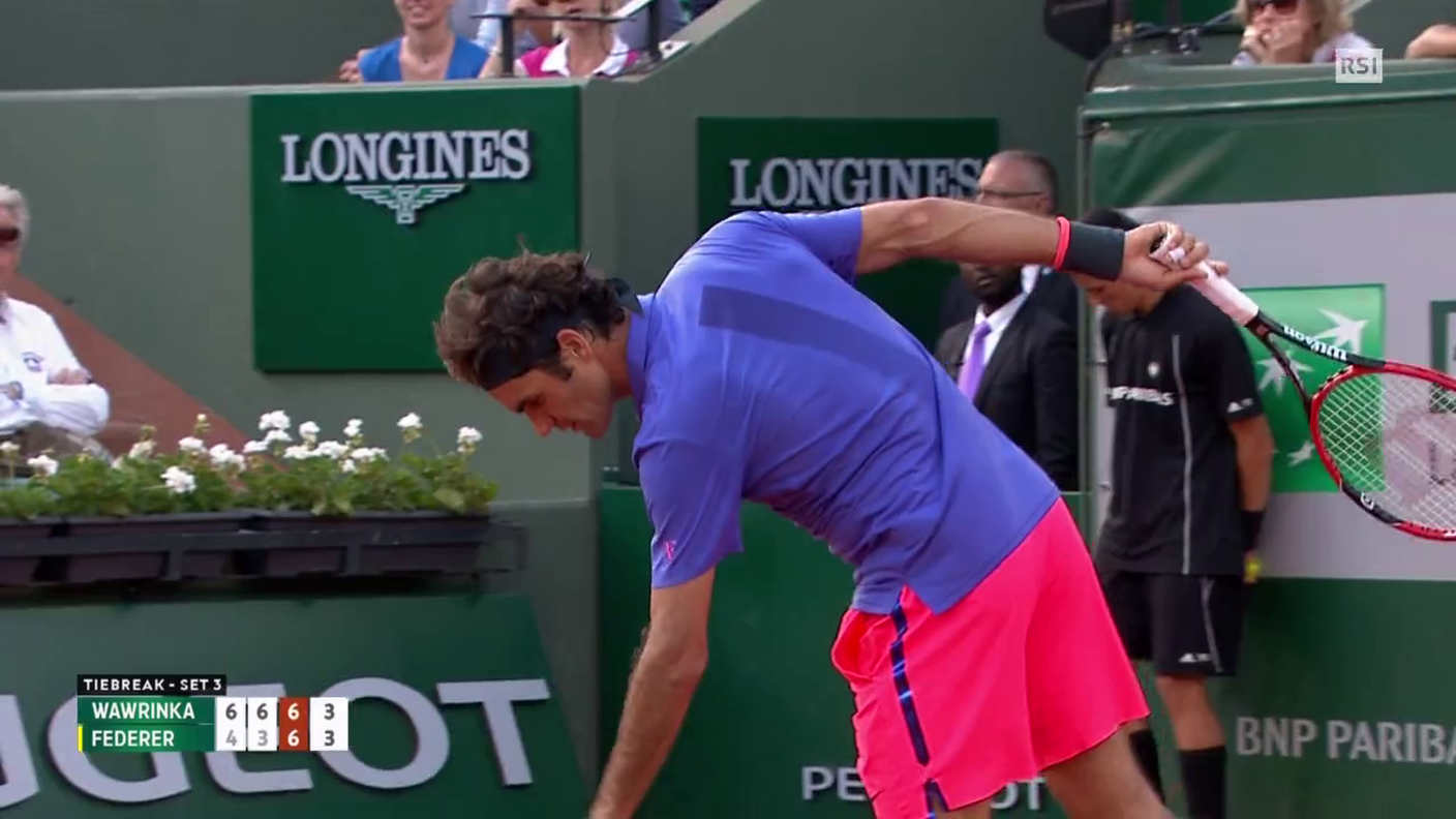 Roland Garros, il finale di terzo set e match di Federer - Wawrinka (02.06.2015)