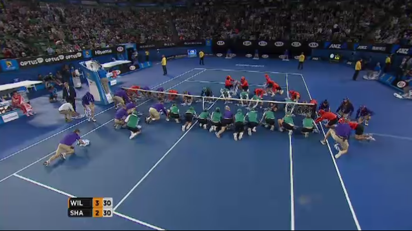 Ball boy al lavoro