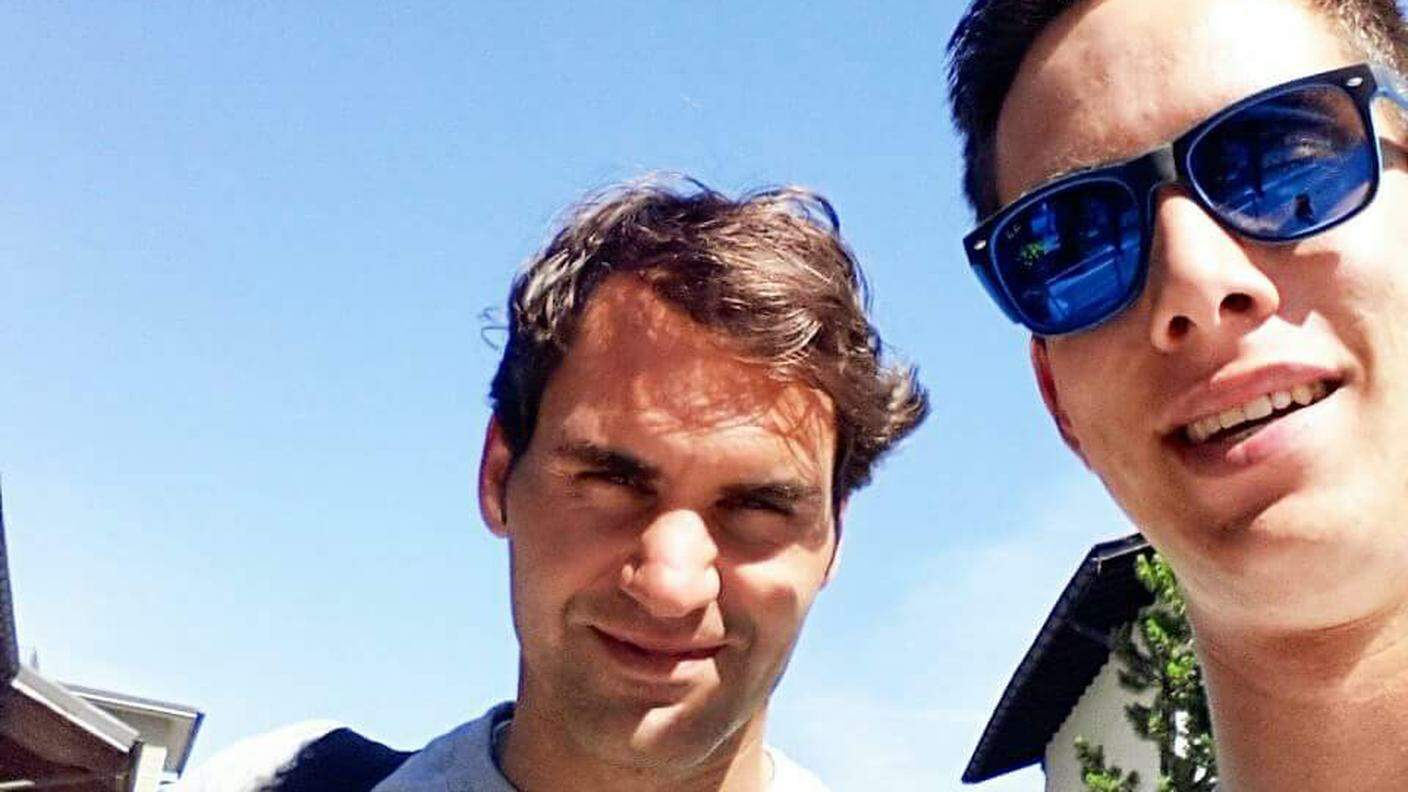 Matteo Nicoli e Roger Federer