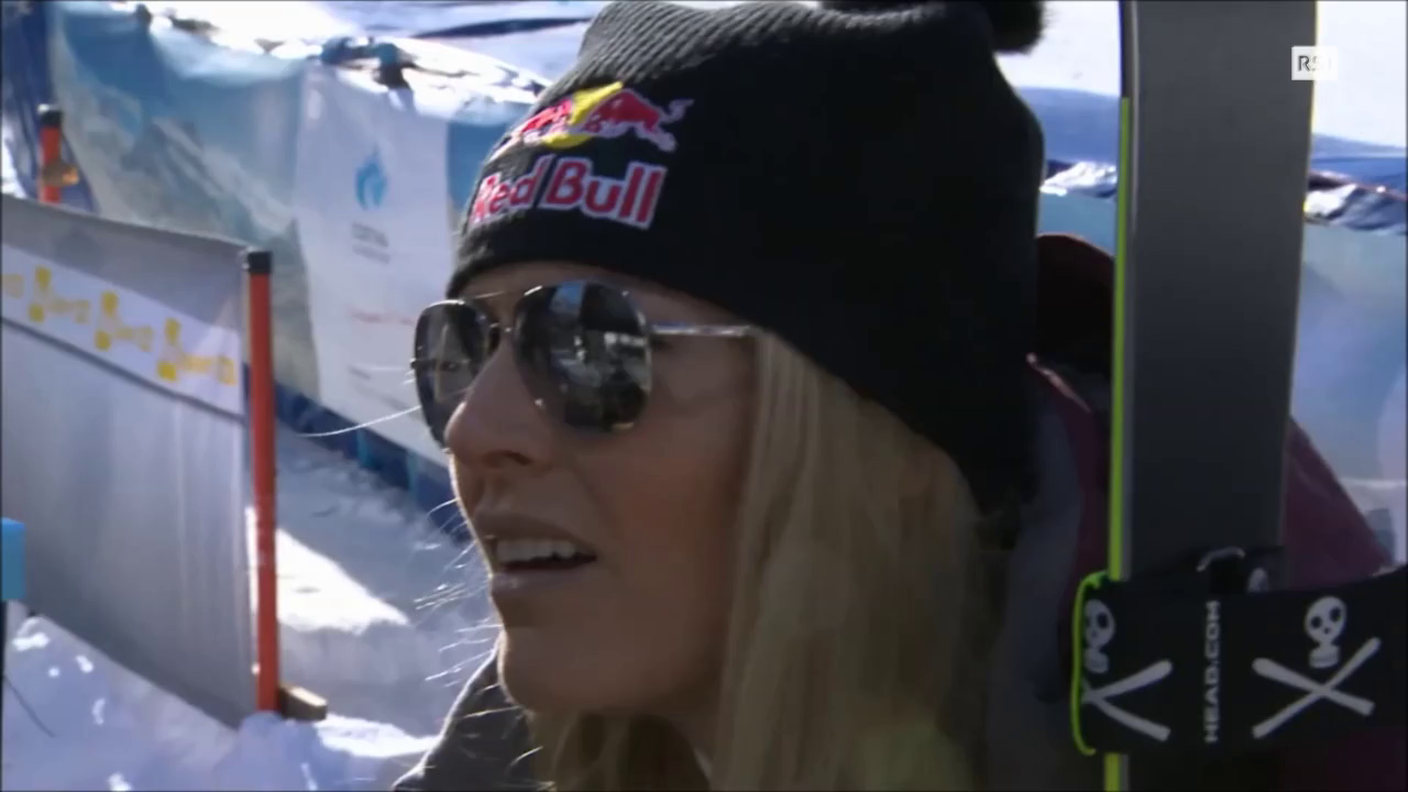 Lindsey Vonn grande tifosa di Roger Federer (29.01.2017)