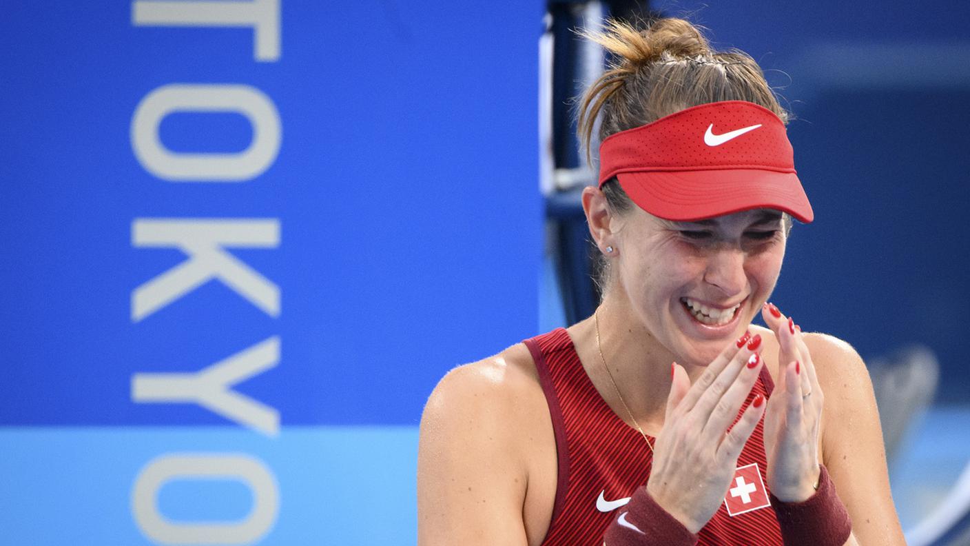 La commozione della nuova regina del tennis a cinque cerchi