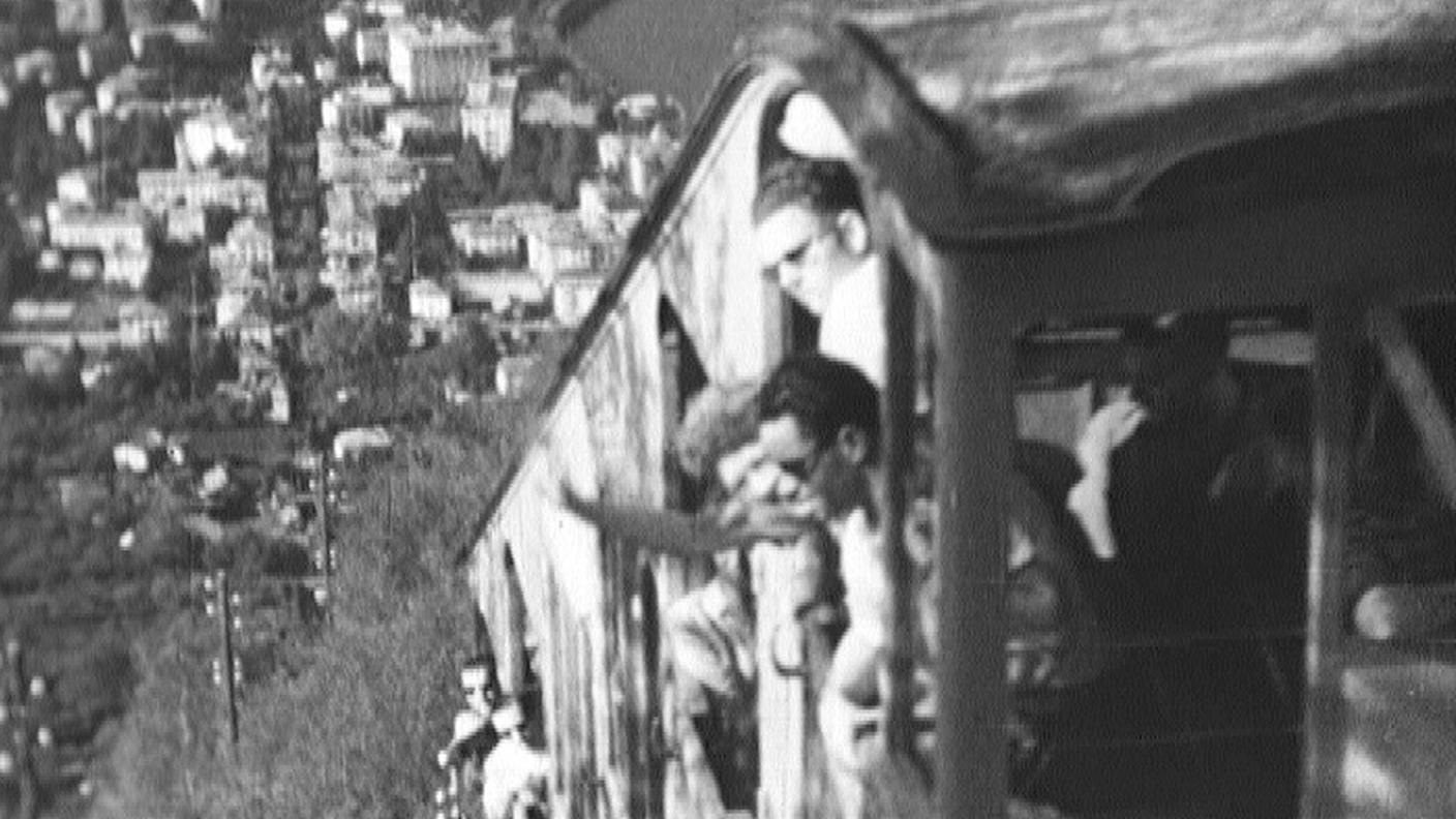 La funicolare del San Salvatore negli anni Cinquanta