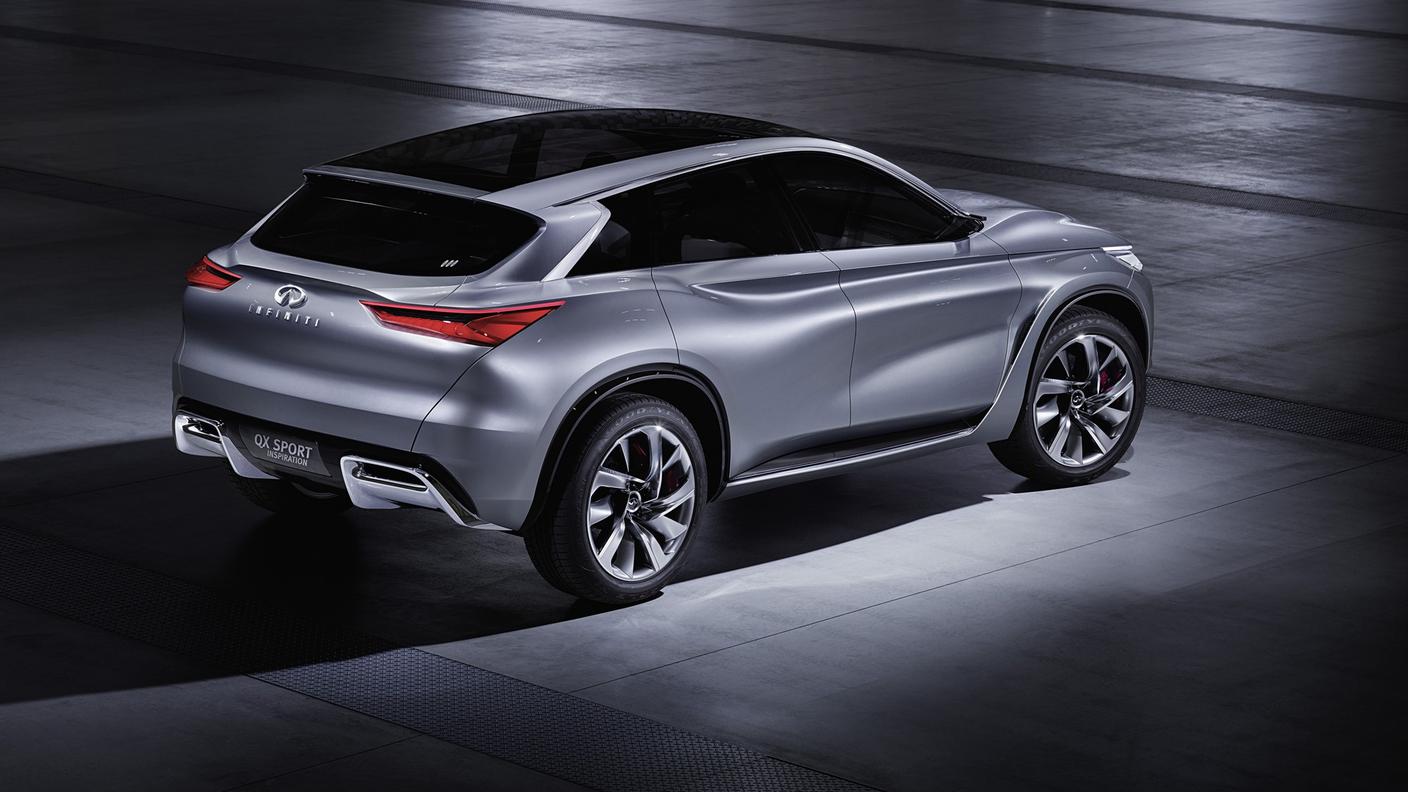 Le forme eleganti del recente prototipo di SUV ideato da Infiniti