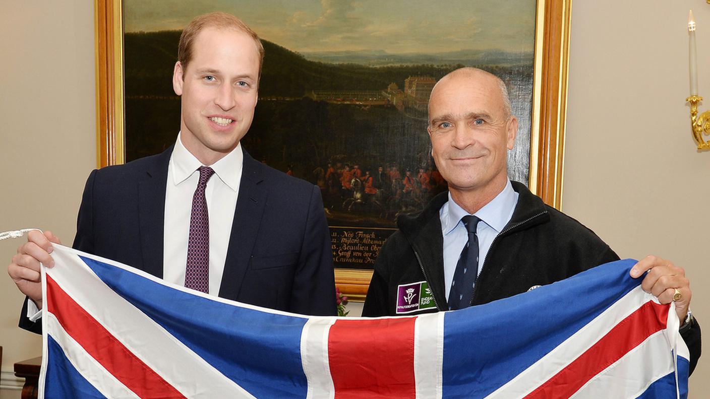 Il principe William con Henry Worsley alla vigilia della partenza della spedizione