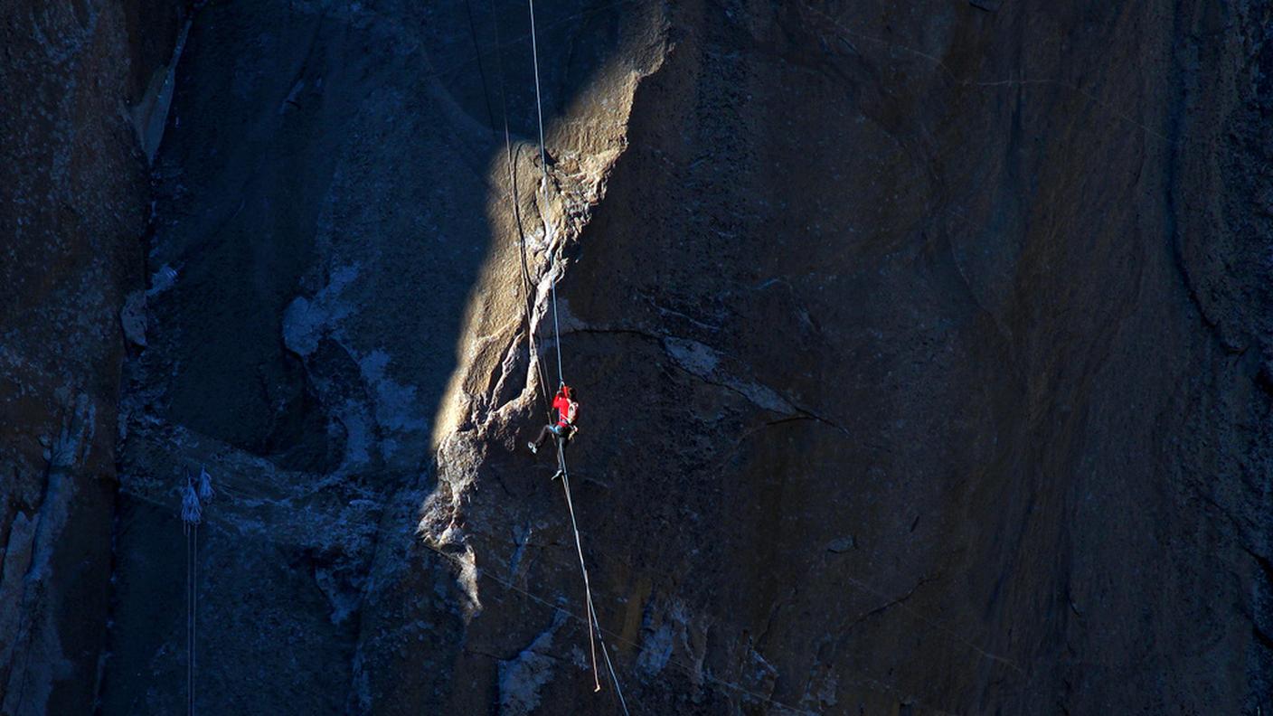 Kevin Jorgeson durante la scalata 