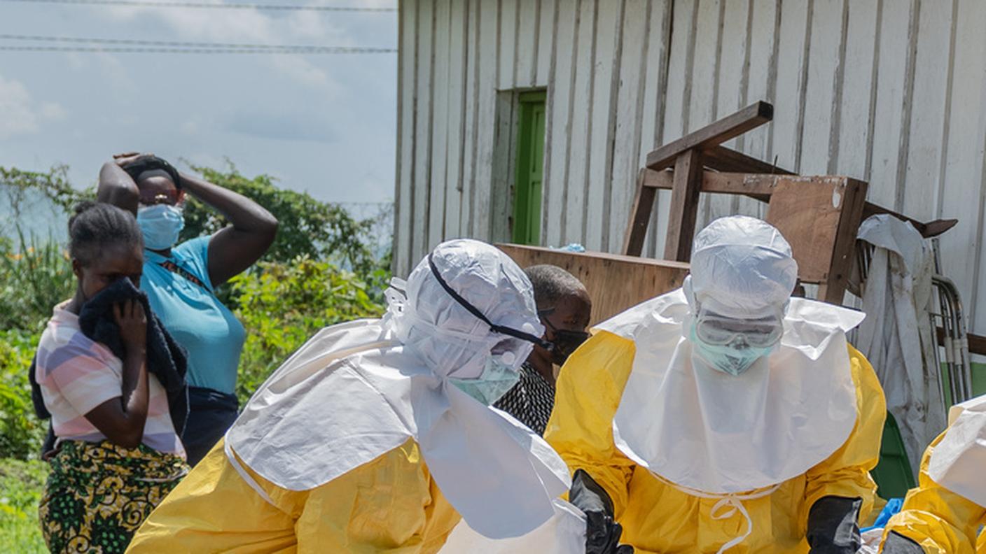 Una vittima di Ebola a Rwampara, Congo