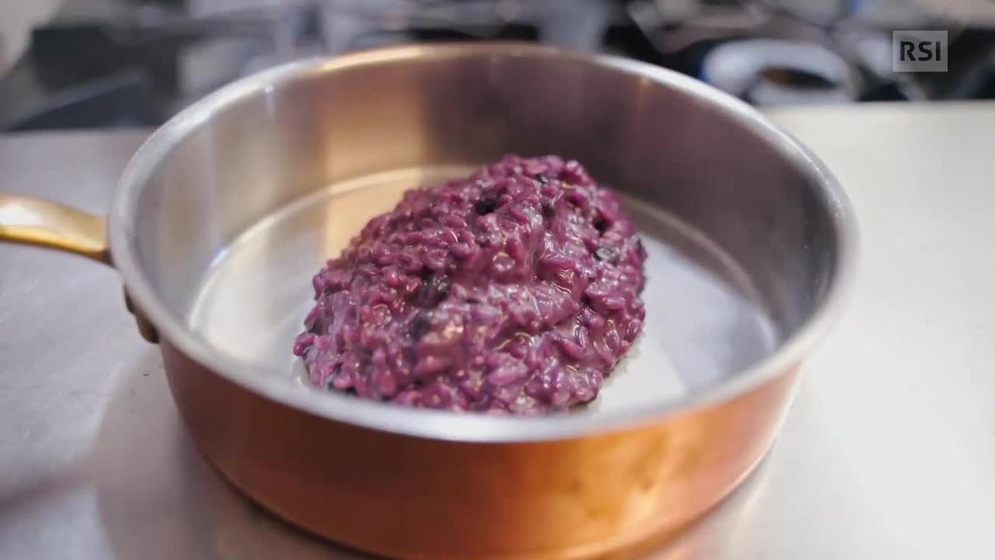Risotto mirtilli e zincarlin - Chef Claudio Panzeri - Crotto dei Tigli