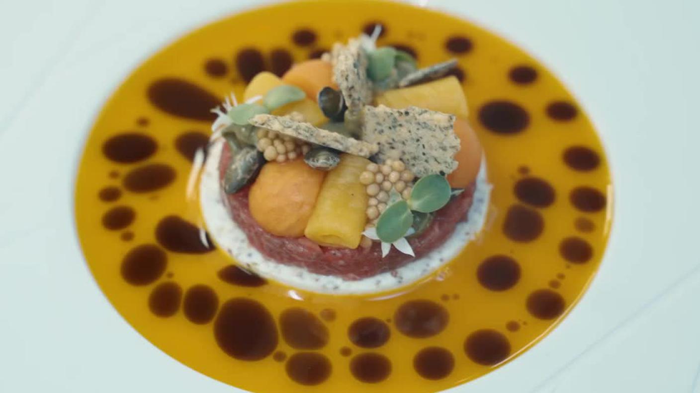 Agnello crudo ticinese marinato - Locanda Barbarossa - Chef Mattias Roock